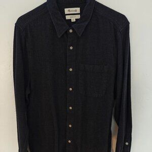 Madewell Black Flannel Button-up Shirt - Size M
